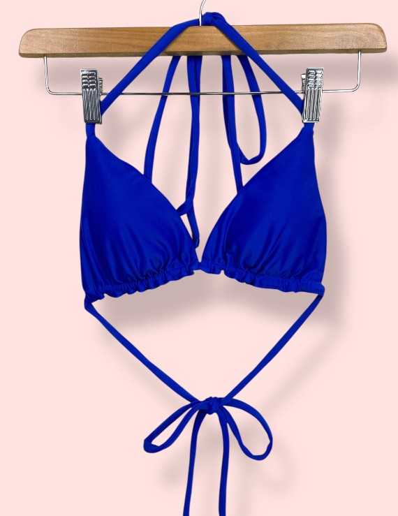 Top Triangular Clásico Ajustable Azul Electric - Lima