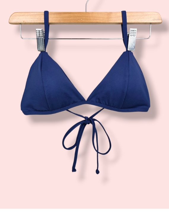 Bralette Básico de Traje de Baño Azul Navy