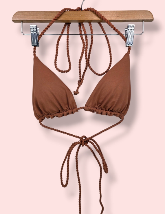 Top Triangular Funcional Ajustable Cocoa - Cauri