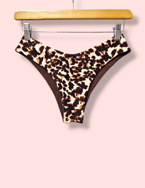 Bikini Bottom Cobertura Media Leopard - Ginger