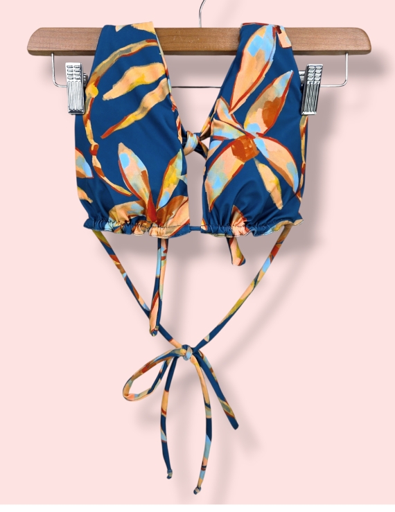 Top de Traje de Baño Multiformas Estampado Curazao - Kelly