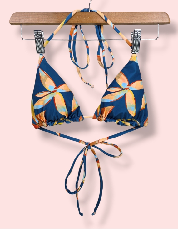 Top Triangular de Baño Multiformas Estampado Curazao - Lima