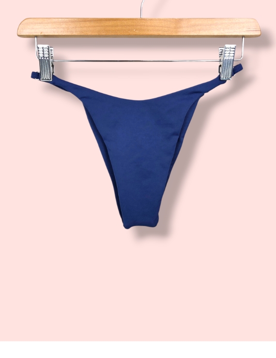 Tanga de Bikini Básica Ajustable Azul Navy - Rita