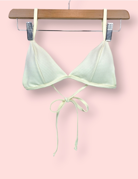 Bralette Top Bikini con Ajuste Personalizado Butter Texturizado -Bralette Basic Top