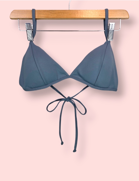 Bikini Top tipo Bralette con Copas Removibles Steel Gray - Bralette Basic Top