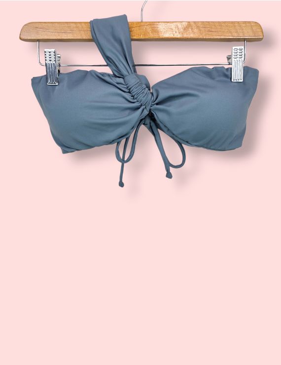 Parte Alta de Traje de Baño Ajustable en Espalda Steel Gray - Chiara