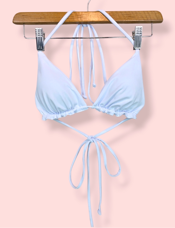 Bikini Triangular Multiformas Básico Blanco - Lima Top