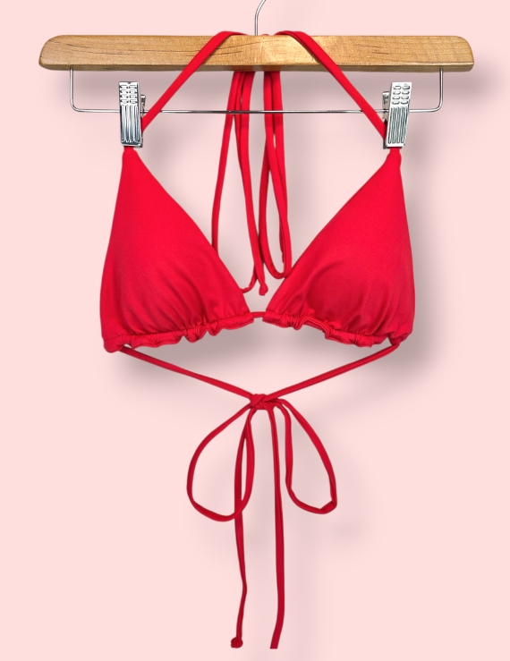 Traje de baño Top en Forma Triangular Ajustable Rojo Manzana - Lima