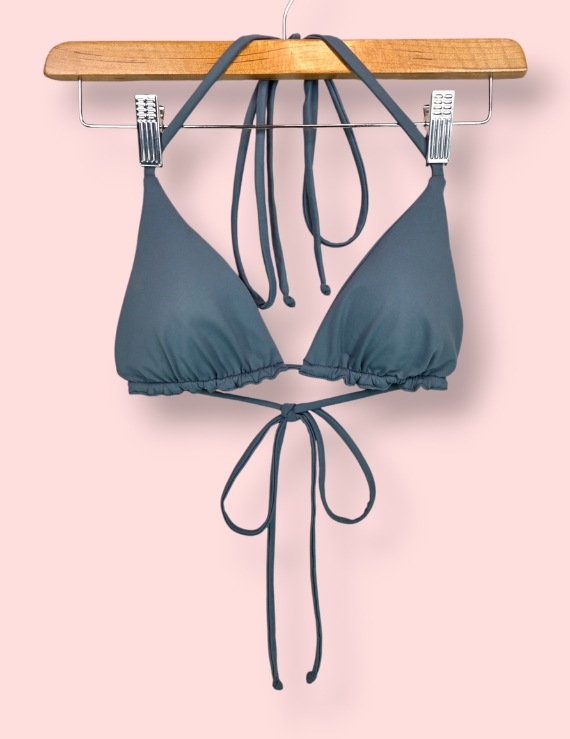 Bikini Versátil Parte Alta Triangular Steel Gray - Lima Top