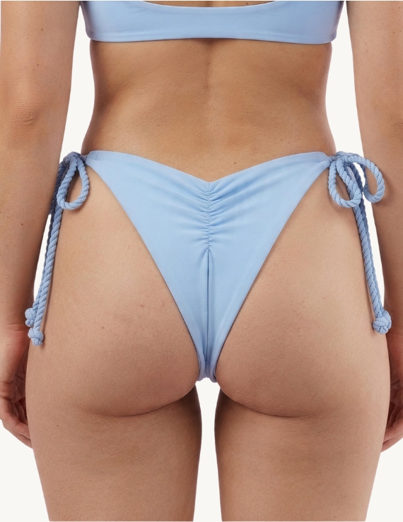 Bikini Bottom con Tiras Twist Celeste Cielo - Cauri Bottom