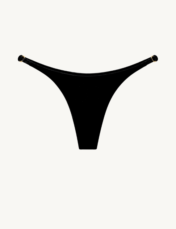 Bikini Hilo Ajustable Negro - Rita - Imagen 3