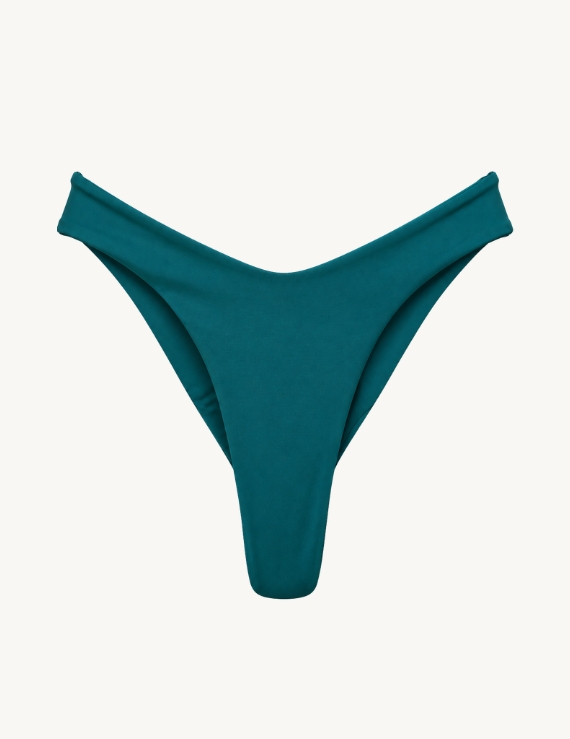 Tanga Alta de Bikini con Cobertura Media Verde Garden - Jessi Bottom - Imagen 3