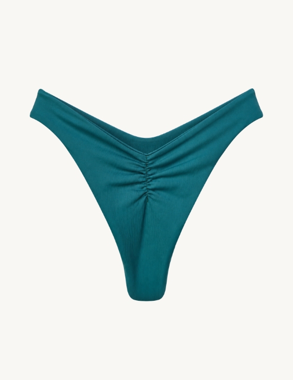 Tanga Alta de Bikini con Cobertura Media Verde Garden - Jessi Bottom - Imagen 4